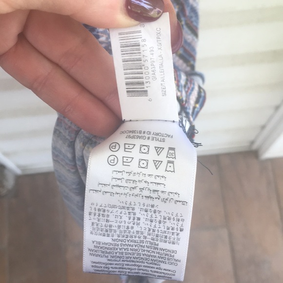 NWT multi navy stripe printed midi dress - Picture 3 of 6